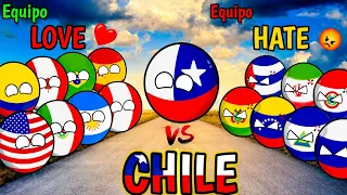 ¿Qué países aman a Chile 🇨🇱 y qué países odian a Chile 🇨🇱? 🤔😱 #countryballs #humor #geography #viral
