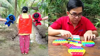 Bắt chước trò chơi con mực SQUID GAME 💖 Chơi POP IT 💚 Muội Vlog Tập 130 💛