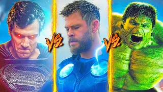 Superman vs Thor vs Hulk Fight | Comparison | Super Santro