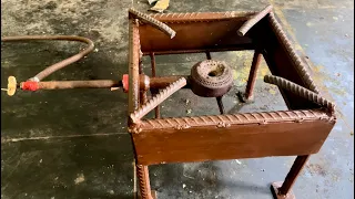Simple Gas Stand ☺️| Fabrication work| #industrialskills #welding