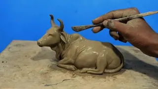 मिट्टी से गाय बनाना |  मिट्टी से गे बनाना |  क्ले मॉडलिंग #Drawing #TrickArt #HowToDraw