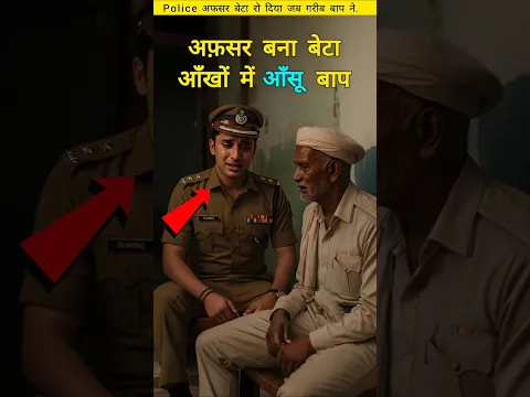 Police अफसर बेटा रो दिया जब गरीब बाप ने.😱 #ips #police