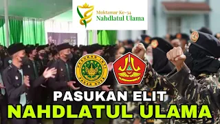 Aksi Pasukan Inti Pagar Nusa dan BANSER di Muktamar NU 34 Lampung
