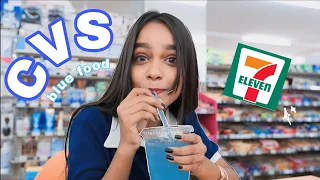 🇰🇷 CVS FOOD CHALLENGE 🇮🇳 | CVS BLUE FOOD ONLY ~ priyaxagg [ENG SUB]