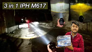 Best Fog Light till date🔥 IPH PROJECTOR M617 3in 1 COLOR PROJECTOR🔥#brightestlight ❤️‍🔥Car Muters