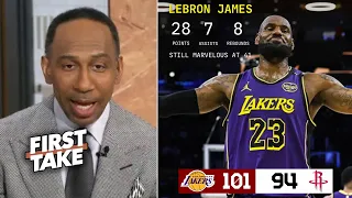 FIRST TAKE | At 41, LeBron making his best case as GOAT - Stephen A. on Lakers beat Rockets 101-94