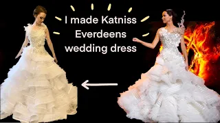 Making Katniss Everdeen's wedding dress from the Hunger Games Catching Fire 🔥 // DIY sewing project