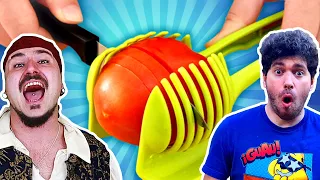PROBANDO 8 INVENTOS ESTÚPIDOS de COCINA  con MIKECRACK 2! ¿Seré MÁS rápido que él?