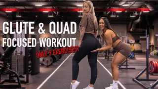GLUTE & QUAD FOCUSED WORKOUT - 5 exercises only!
