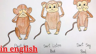 Gandhi Jayanti Drawing|| Gandhi Ji Principle Drawing || Gandhi Drawing for Kids