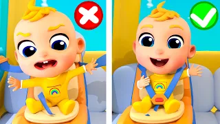 Safety Rules In The Car | Buckle Up Song | Nursery Rhymes & Kids Songs