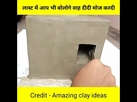 👉 Amazing technique build diy miniature clay house | Mitti se ghar banana / Skills/ Talent #shorts