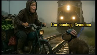 Capybara can save grandma from the oncoming train?