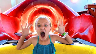 Trinity Faces Her Fears! Giant Waterslide!!!