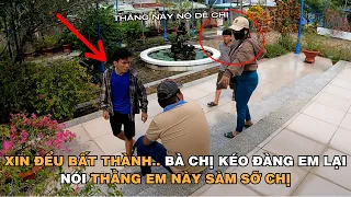 Xin Tiền Không Được Bà Chị Kéo Đàng Em Lại Hành Hung  #tieudiemxahoi