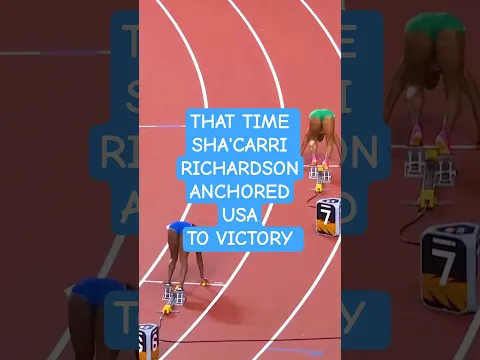 That time Sha'Carri Richardson anchored USA to victory in the 4x100m final in Paris 2024