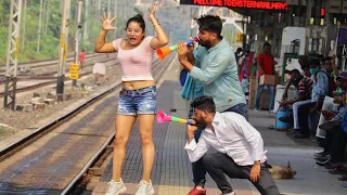 Train Horn Prank on Cute Girls 😳😳Part - 4 | PrankBuzz