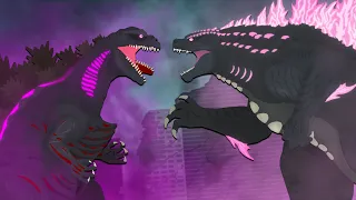 Evolved Godzilla vs Shin Godzilla | Godzilla x Kong : The New Empire Animation | DinoMania