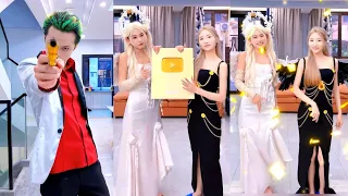 小丑VS黑白天使！没想到天使居然用美人计！这下小丑被征服啦#二次元  #天使  #小丑