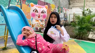 BALON NYA TERBANG 😱 JATOH KAKI KU SAKIT 😭