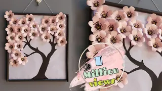 Unique Paper Tree Wall Hanging Craft | DIY Room Decor Craft Ideas | Easy Color paper craft