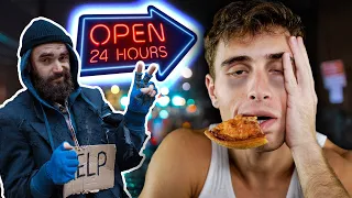 I Ate At The Only Places Open At 3 A.M. For 24 Hours 😳🤮