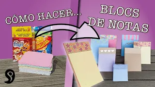 Como hacer BLOCS de NOTAS muy FÁCIL y RECICLANDO | Papel en coma