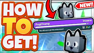 How To Get The *POGCHAMP* ACHIEVEMENT In Pet Simulator X To Get The POGCAT PET! (Roblox)