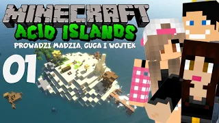 Minecraft Survival: AcidIsland #01 - Dwie babeczki z rodzynkiem na wyspie /w Guga Wojtusialke