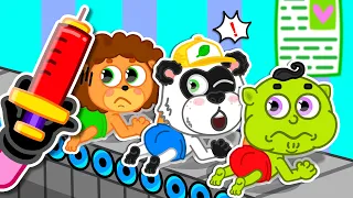 Família Leão Português | Transportador no céu | Vídeo para crianças | Desenhos Animados