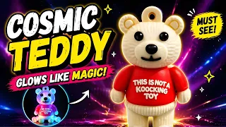 Cute Rubber Teddy in Cosmic Lights | Satisfying Light Toy Video 