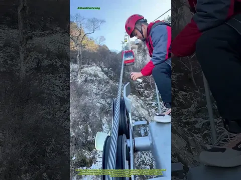 Wartung einer Seilbahn