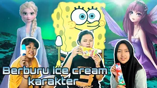 SERUNYA BERBURU ICE CREAM KARAKTER | Deffan Drama Family