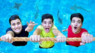 تحدي اخر شخص يسقط في المسبح يربح 150,000$🤑 مروان ( انهيار بكاء ) 😭