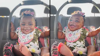 When told to sit back she couldn't stop laughing 🤣 💕