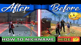 How to hide teammates name in free fire 🤔|| Teammates name hide kaise hota ha free fire me 🤫