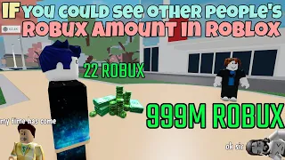 If You Could See Other People's Robux Amount In ROBLOX