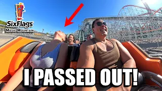 I PASSED OUT Riding the BEST ROLLER COASTERS at Six Flags MAGIC MOUNTAIN!