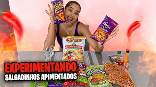 PROVANDO OS SALGADINHOS MAIS APIMENTADOS DO MERCADO!