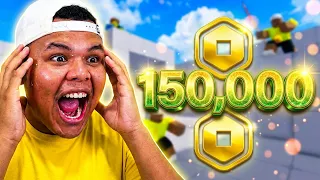 "Gané 150,000 ROBUX en una sola partida de RIVALS 😱"
