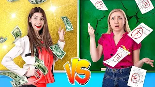 अमीर स्टूडेंट vs गरीब स्टूडेंट/ 5 अजीब कॉलेज सप्लाइज DIY