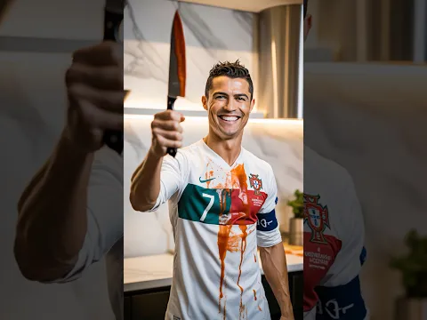 🔪🍅🚓 Ronaldo Covered in Red Sauce… But It's Not What It Looks Like!
