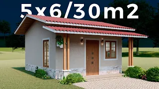 🏡Una Casa Pequeña de 5x6 metros / ¿te Animarías Vivir en 30 metros Cuadrados? 💚