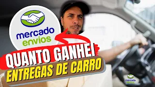 Um dia como Entregador do Mercado Livre de Carro: Ganhei Bem 😍