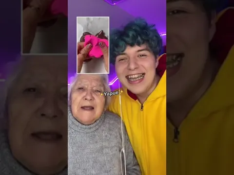 ADIVINA EL COLOR🟣 CHALLENGE 👵🏻 CON MI ABUELITA 🎁 #Shorts