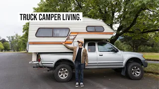 A Tour of my Renovated Truck Camper (that I Live in)