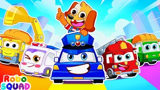 Let's Call The Rescue Team | Taxi Rescue Squad | Learn Professions | RoboSquad Kids Song