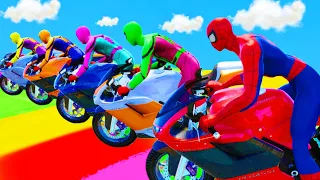 Spiderman rode a motorcycle😱😀