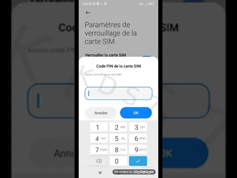 Ajouter, supprimer, modifier le code pin d'une carte sim sous un Xiaomi Redmi  9A, Verrouillage Sim