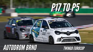 OVERTAKING 12 CARS IN 2 LAPS AT BRNO | TWINGO EUROCUP | STEFAN TRENESKI #427 